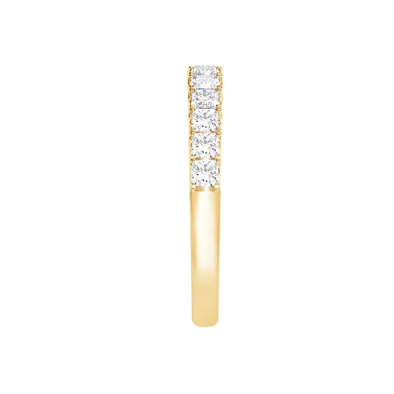 14K Yellow Gold Princess-Cut French Pavé Lab Diamond Band (1.00 ct. tw.)