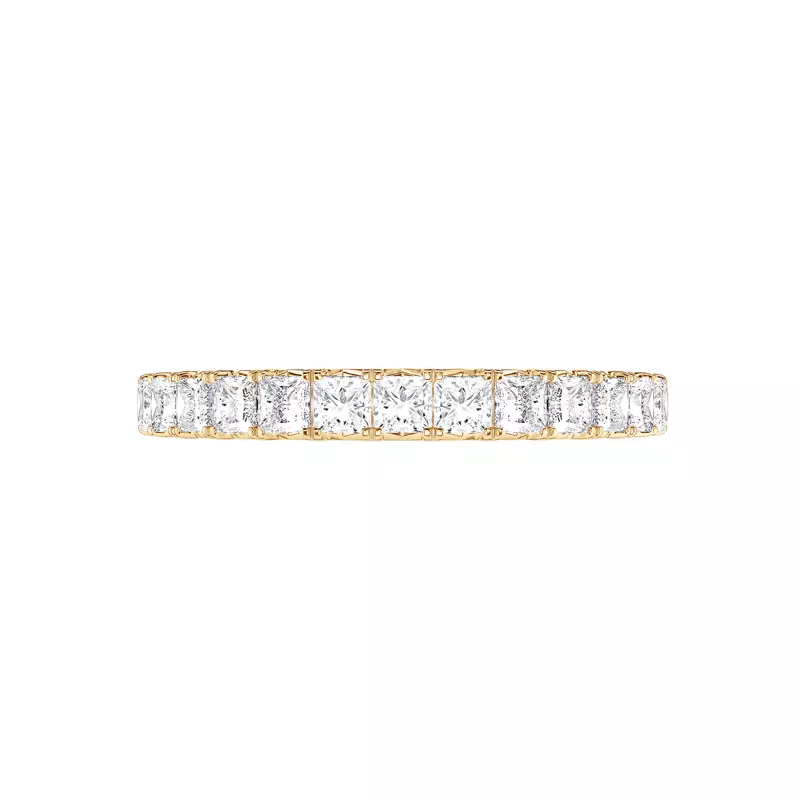 14K Yellow Gold Princess-Cut French Pavé Diamond Band (1.00 ct. tw.)