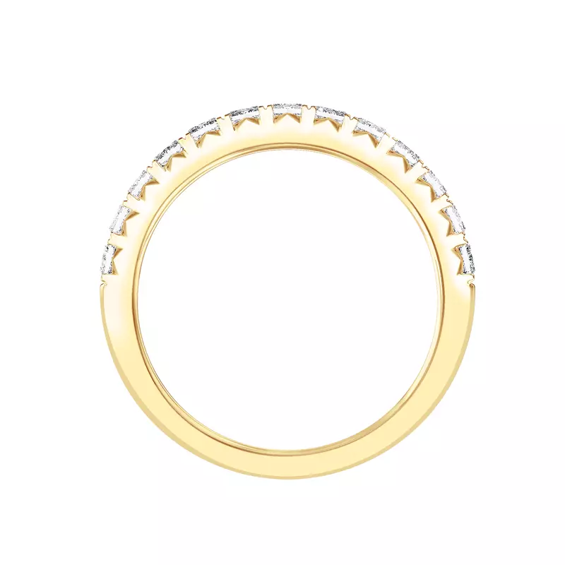 14K Yellow Gold Princess-Cut French Pavé Diamond Band (1.00 ct. tw.)
