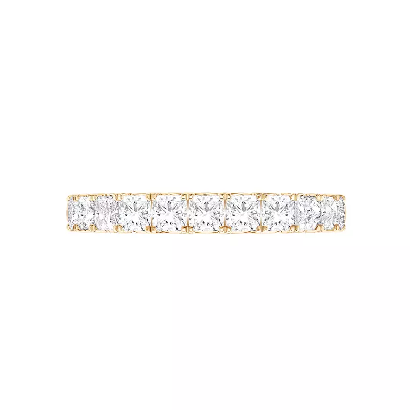 14K Yellow Gold Princess-Cut French Pavé Diamond Band (1.50 ct. tw.)