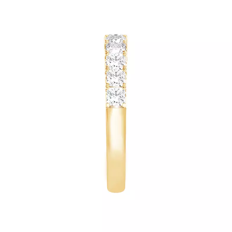 14K Yellow Gold Princess-Cut French Pavé Diamond Band (1.50 ct. tw.)
