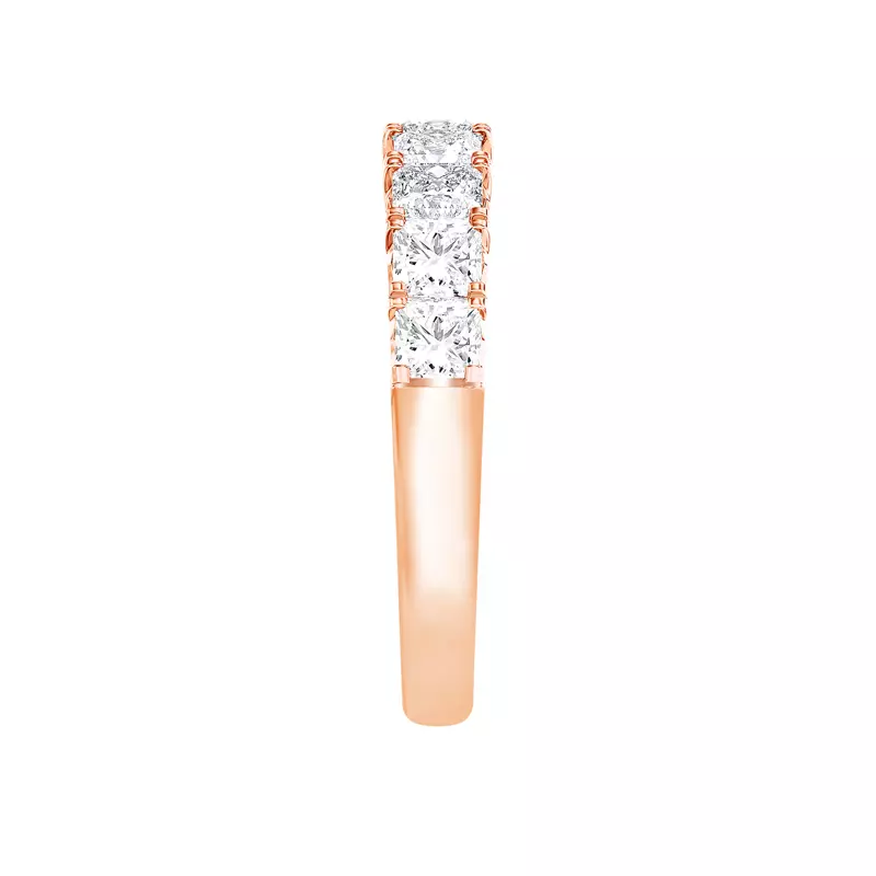 14K Rose Gold Princess-Cut French Pavé Diamond Band (2.00 ct. tw.)