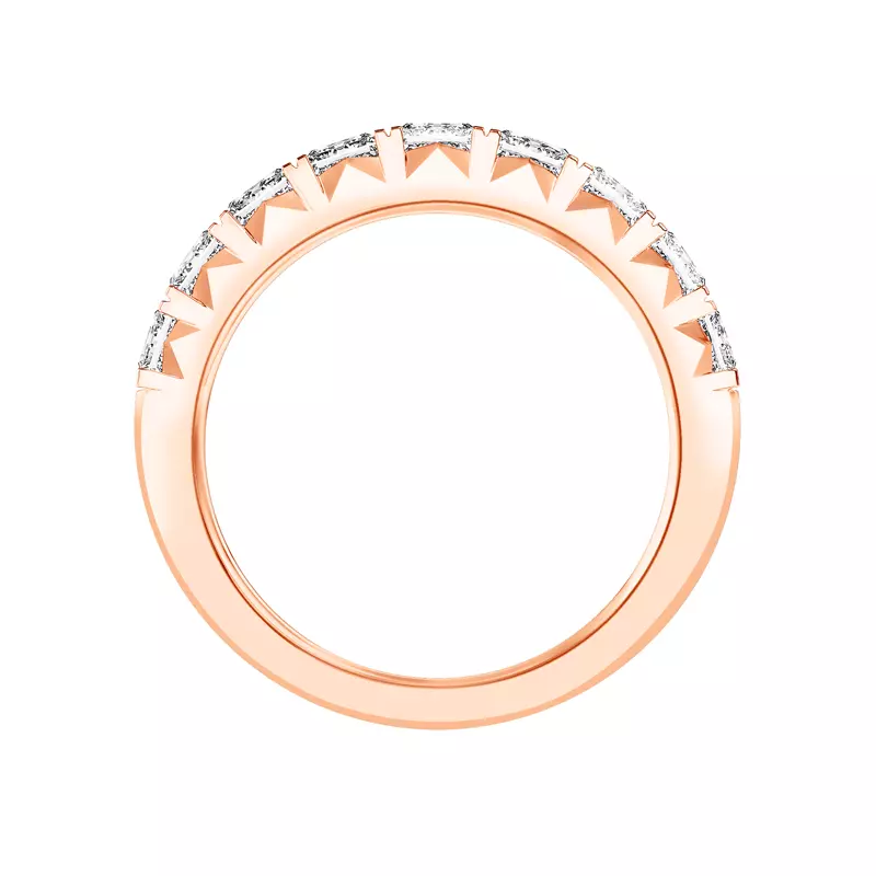14K Rose Gold Princess-Cut French Pavé Diamond Band (2.00 ct. tw.)