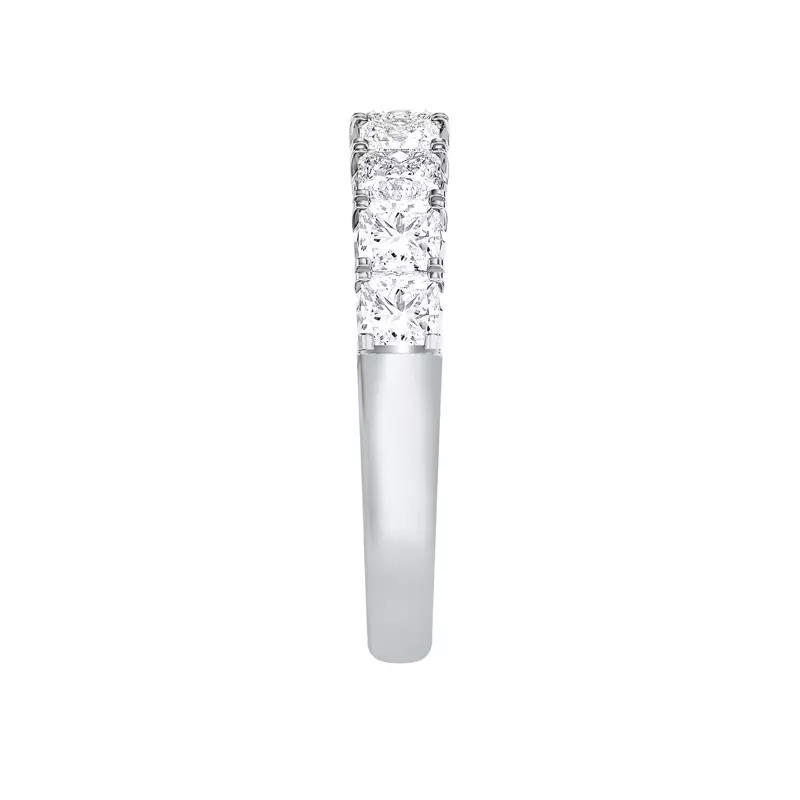 14K White Gold Princess-Cut French Pavé Lab Diamond Band (2.00 ct. tw.)