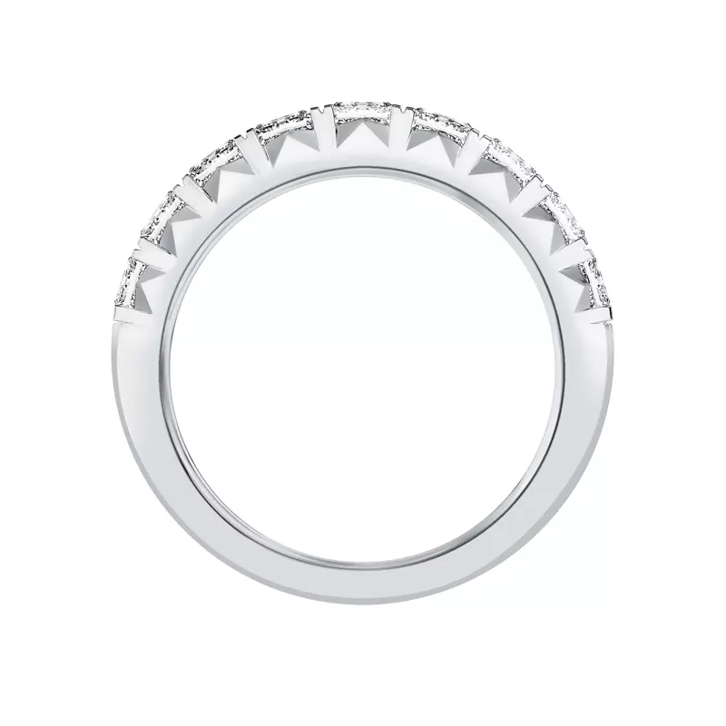 14K White Gold Princess-Cut French Pavé Lab Diamond Band (2.00 ct. tw.)