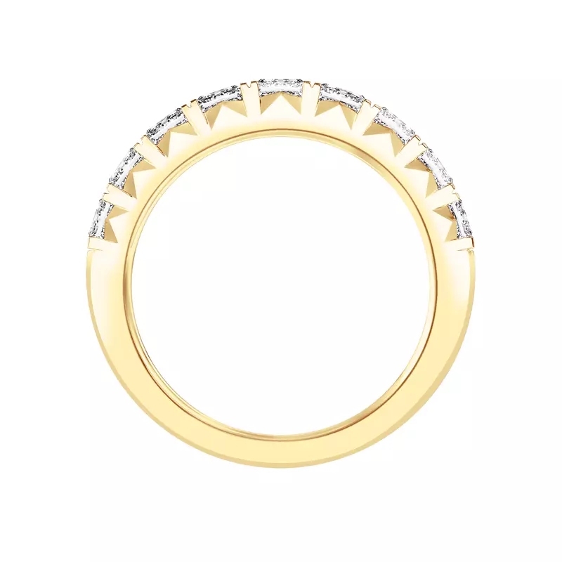 14K Yellow Gold Princess-Cut French Pavé Lab Diamond Band (2.00 ct. tw.)