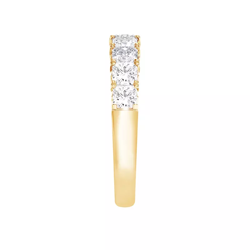 18K Yellow Gold Princess-Cut French Pavé Diamond Band (2.00 ct. tw.)