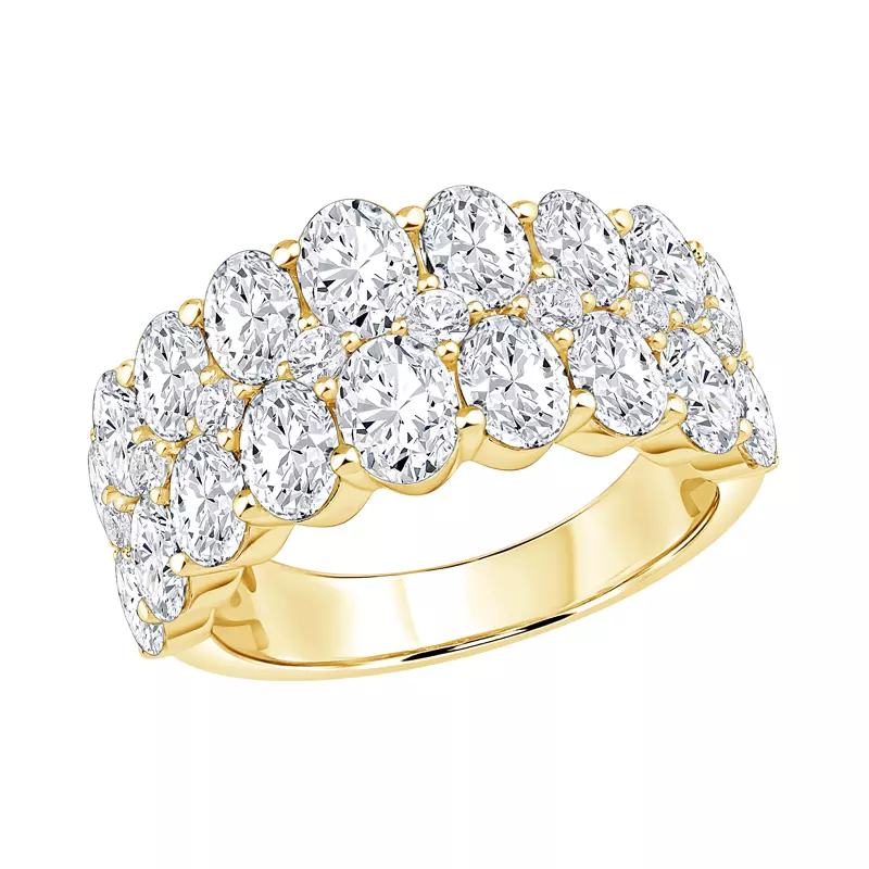 Mirena Mosaic Oval Lab Diamond Band