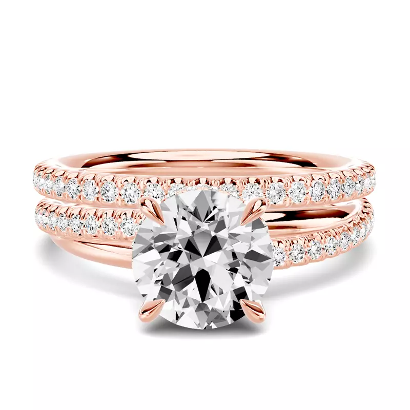 14K Rose Gold Avalon Pavé Band
