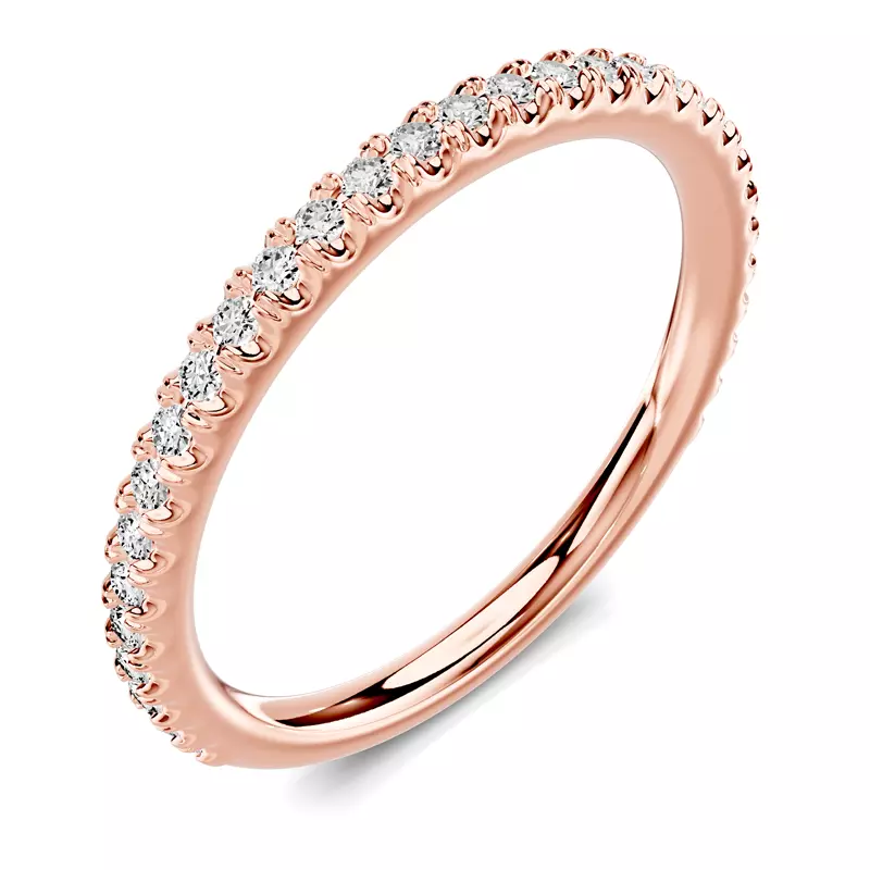14K Rose Gold Avalon Classic Pavé Band