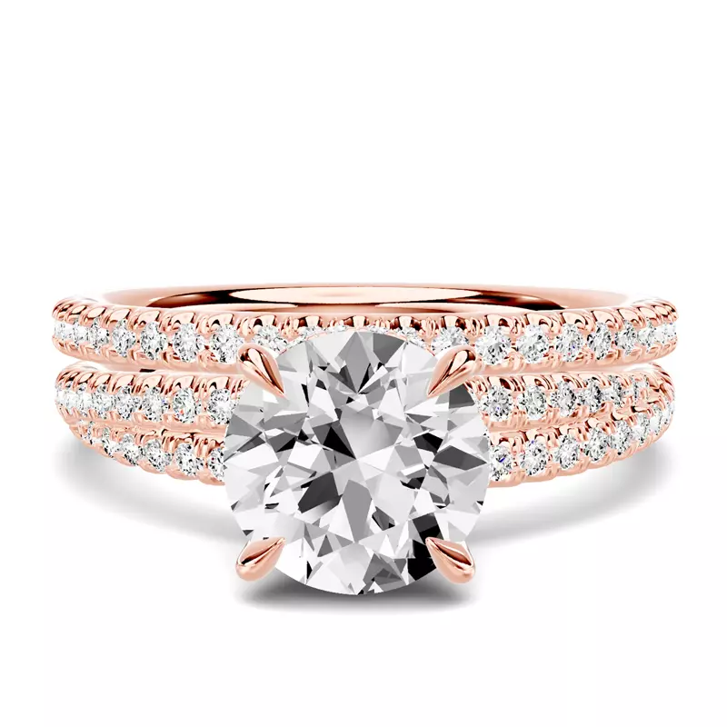 14K Rose Gold Avalon Classic Pavé Band