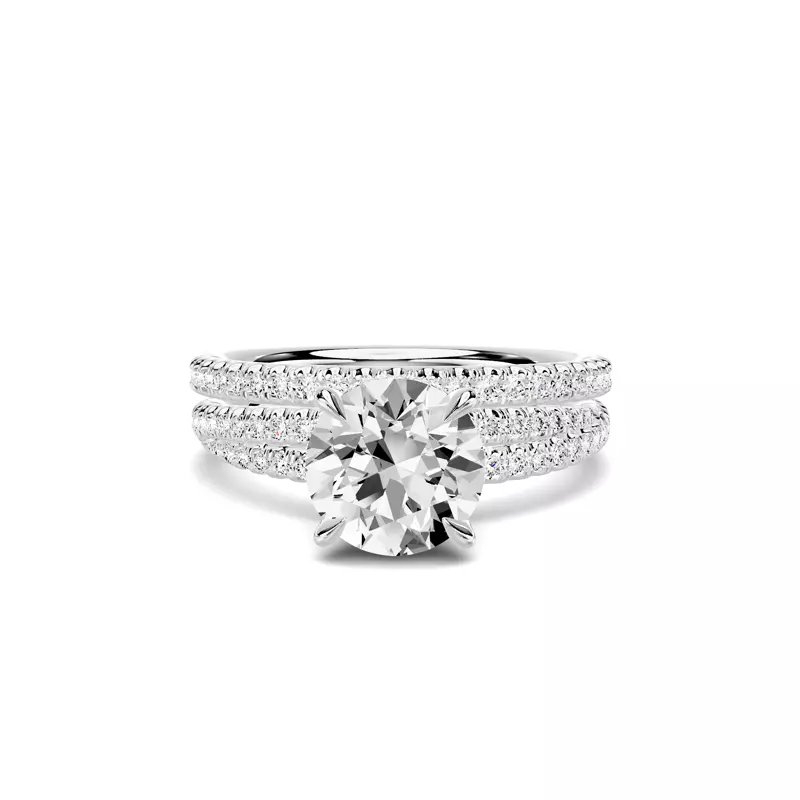 14K White Gold Avalon Classic Pavé Band