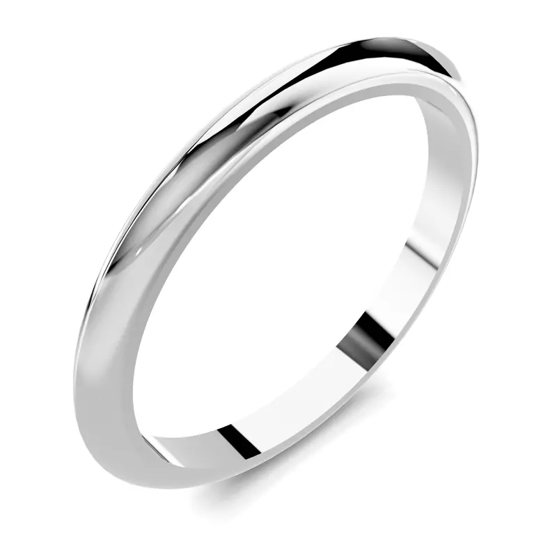 18K White Gold Serra Knife Edge Band (2mm)