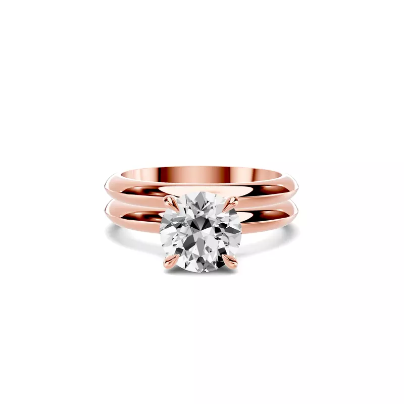 14K Rose Gold Serra Knife Edge Band (2.5mm)