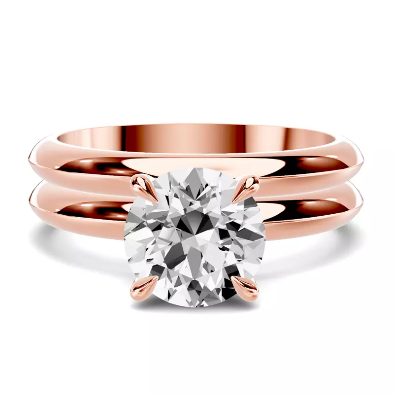 14K Rose Gold Serra Knife Edge Band (2.5mm)