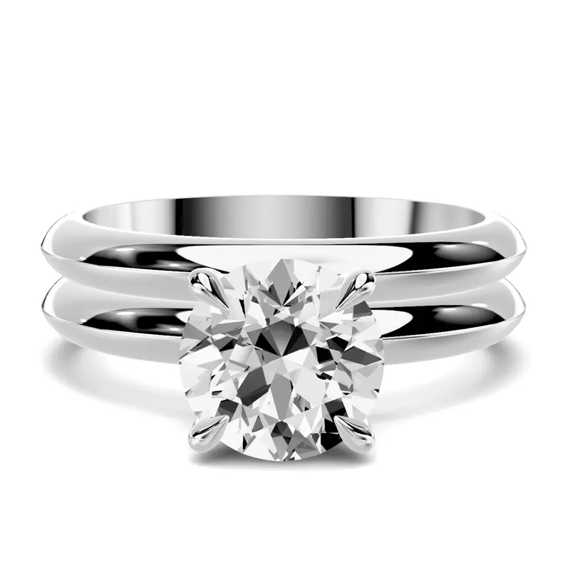 18K White Gold Serra Knife Edge Band (2.5mm)