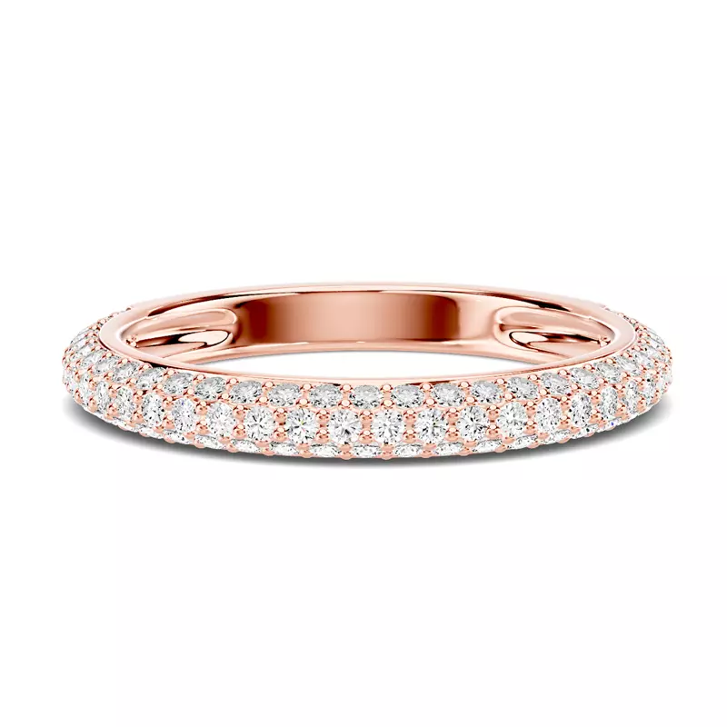 Selora Rolled Pavé Band