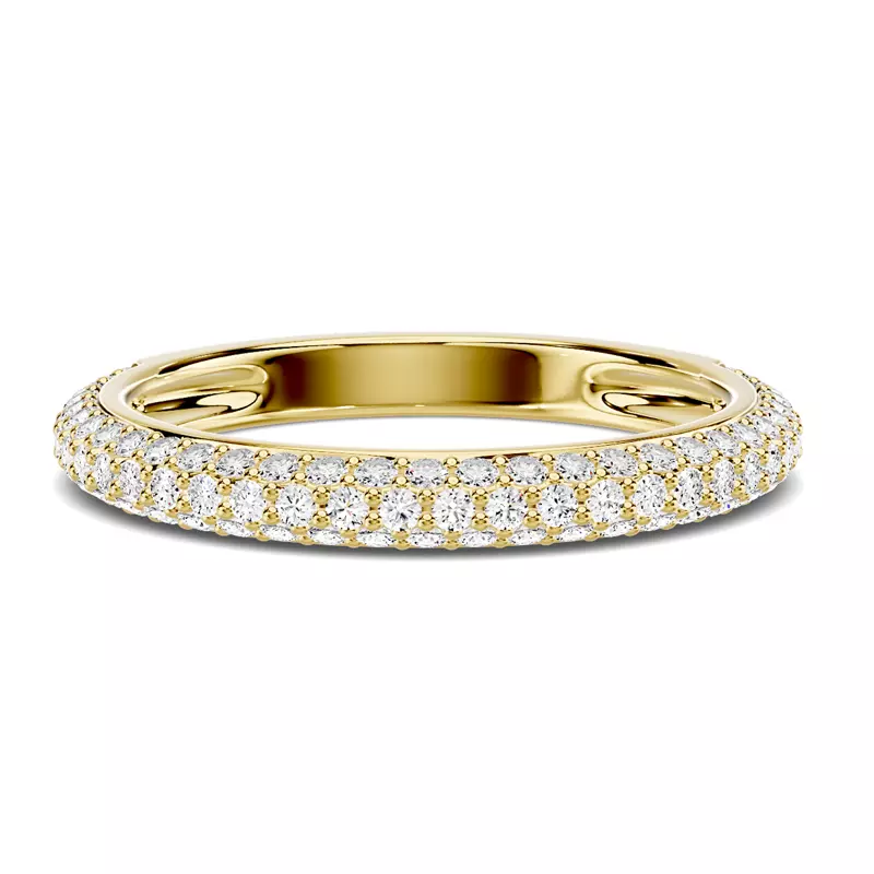Selora Rolled Pavé Band