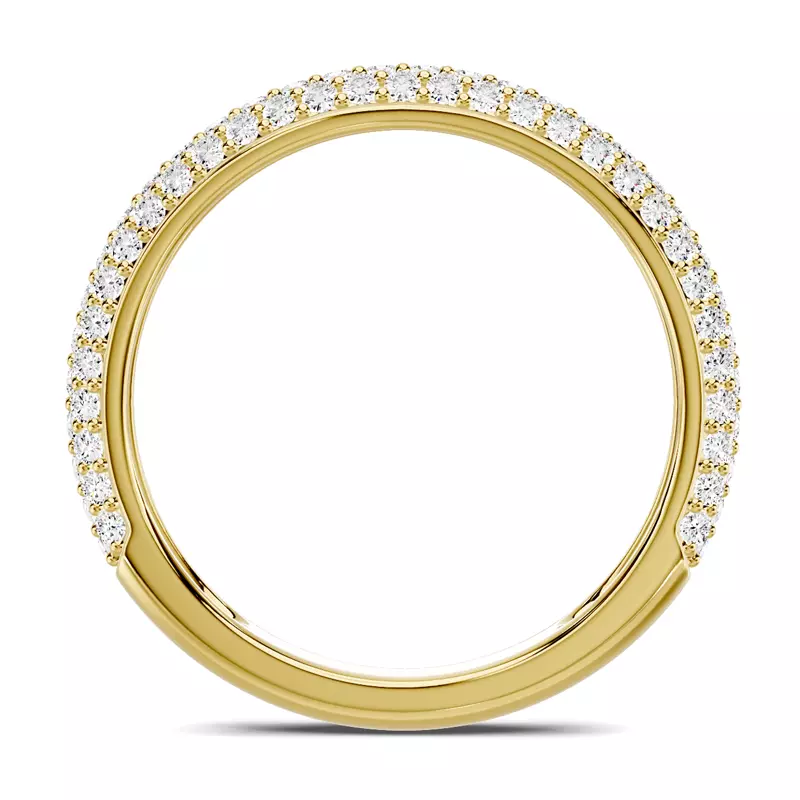 14K Yellow Gold Selora Rolled Pavé Band