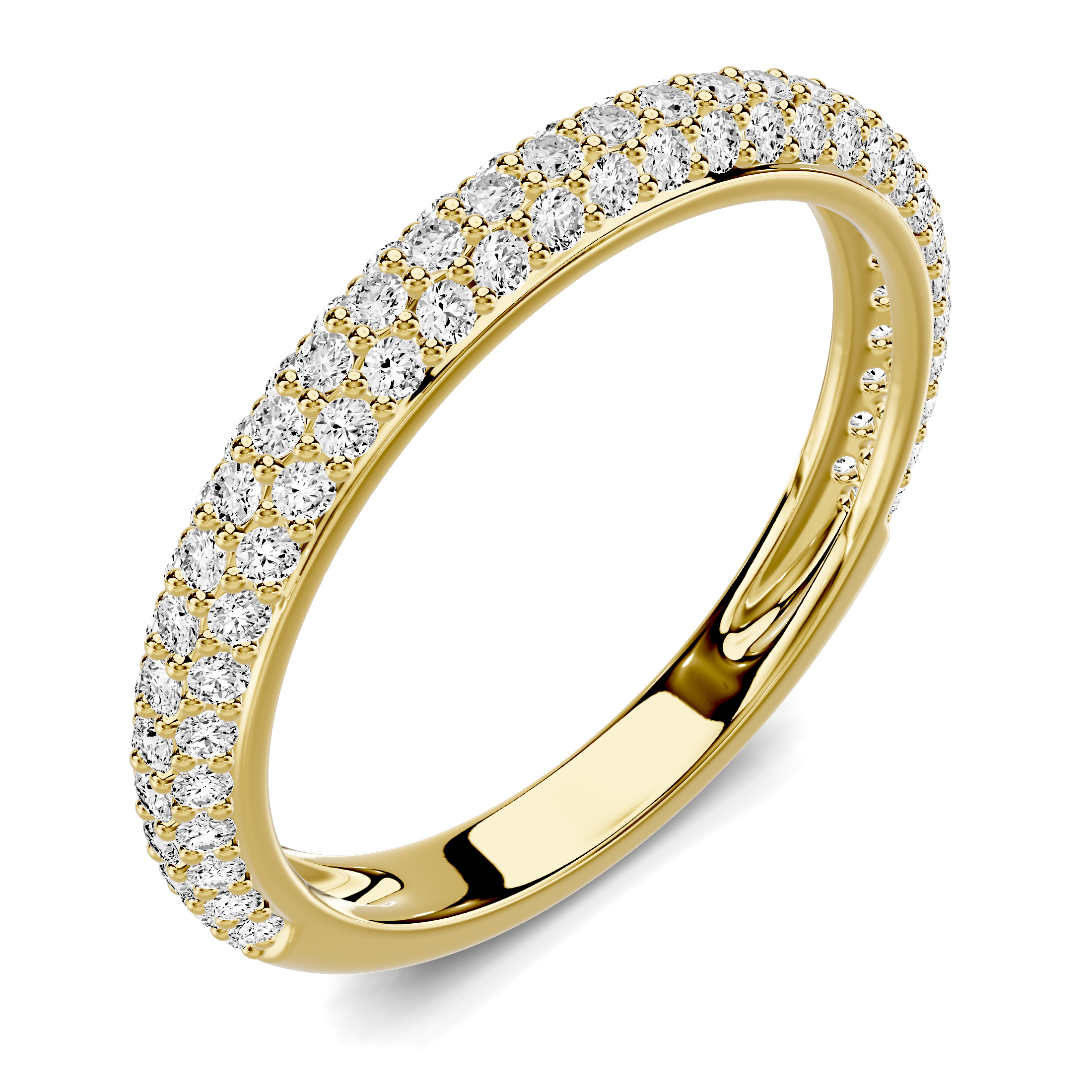 18K Yellow Gold Selora Rolled Pavé Band