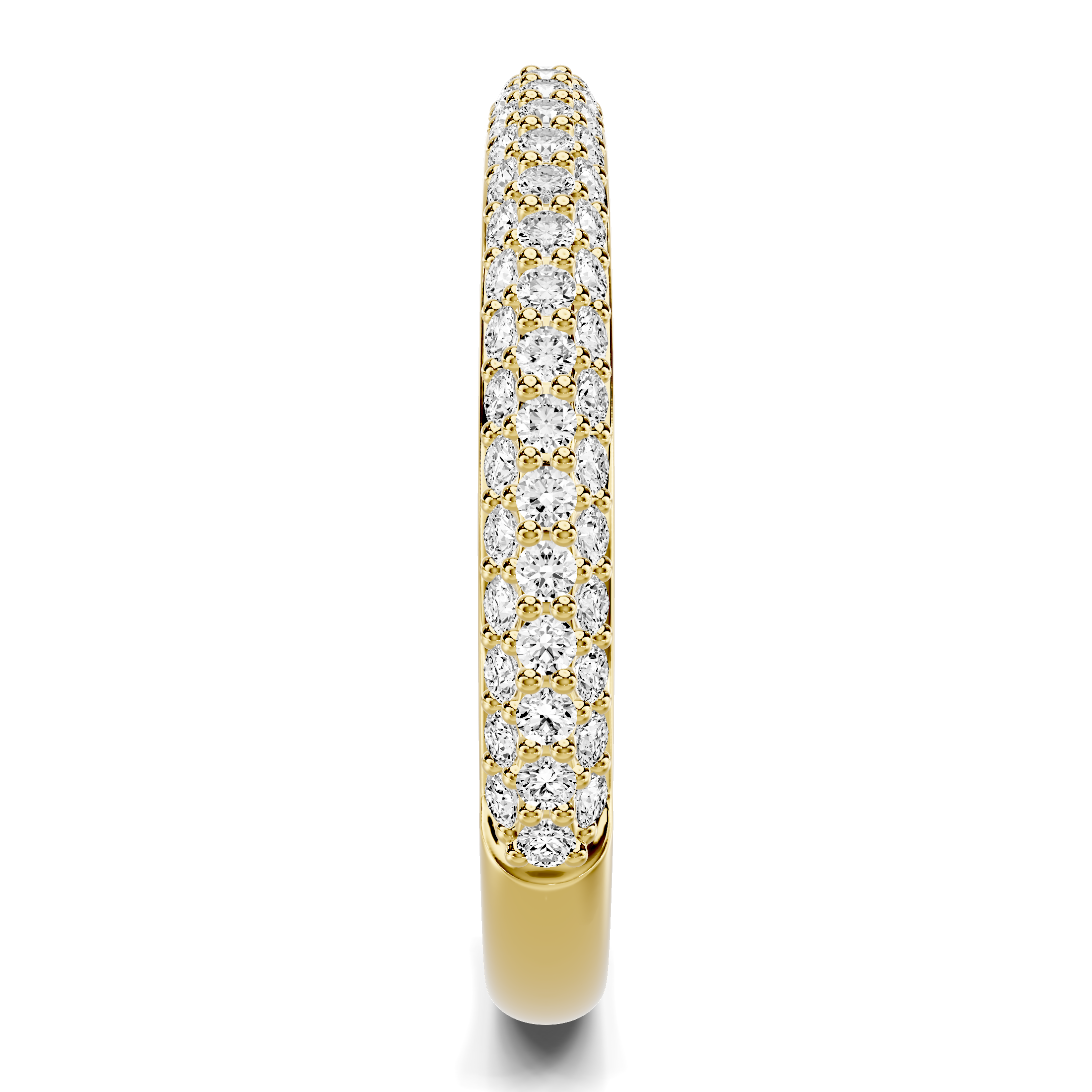 18K Yellow Gold Selora Rolled Pavé Band