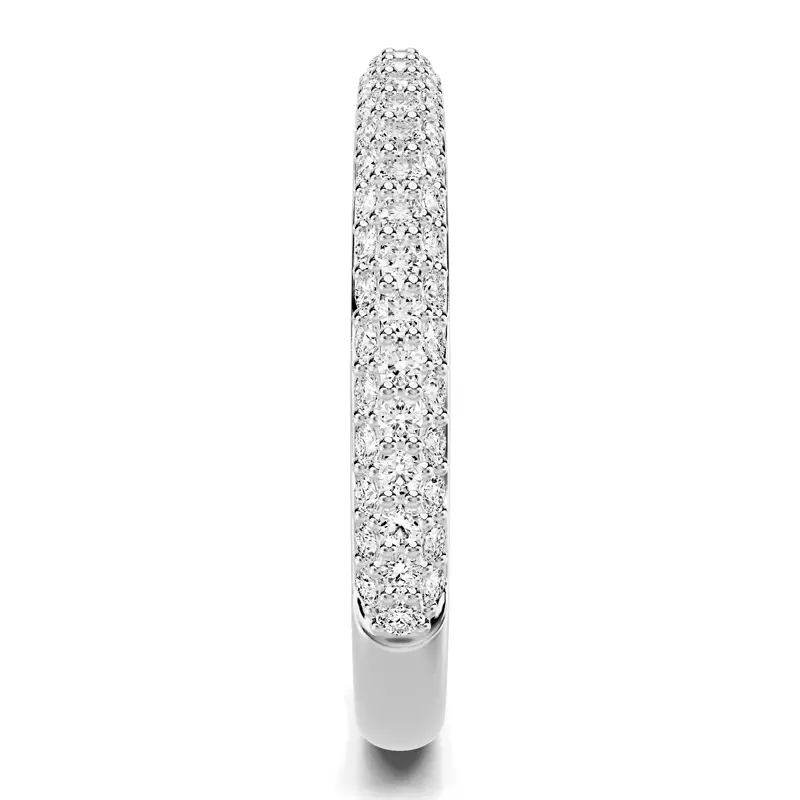 Platinum Selora Rolled Pavé Band
