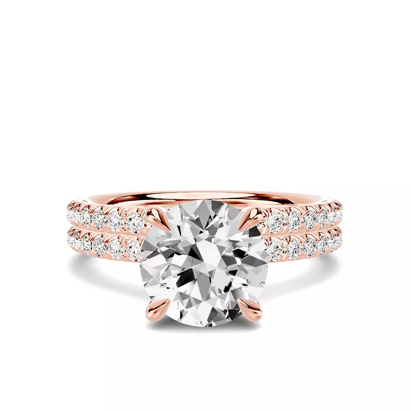 14K Rose Gold Avalon Classic Pavé Wedding Band