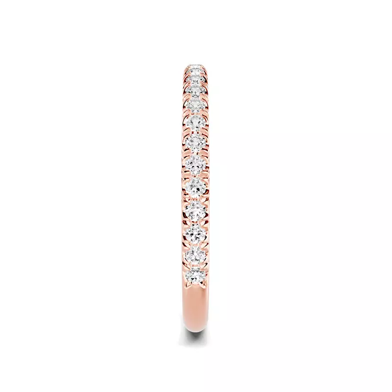 14K Rose Gold Avalon Classic Pavé Wedding Band