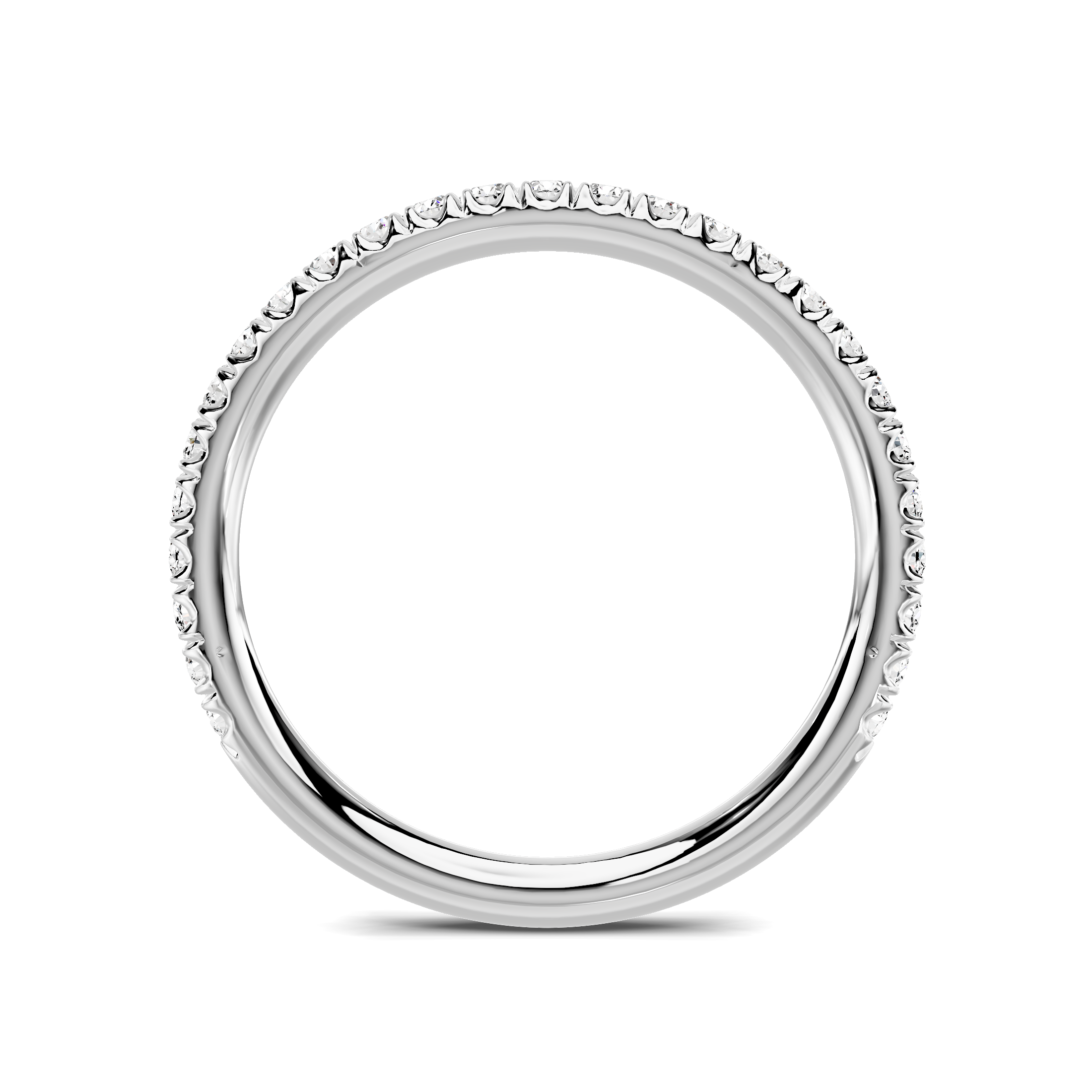 14K White Gold Avalon Classic Pavé Wedding Band
