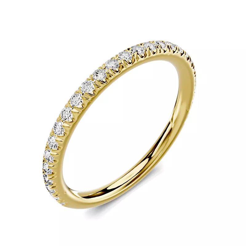 18K Yellow Gold Avalon Classic Pavé Wedding Band