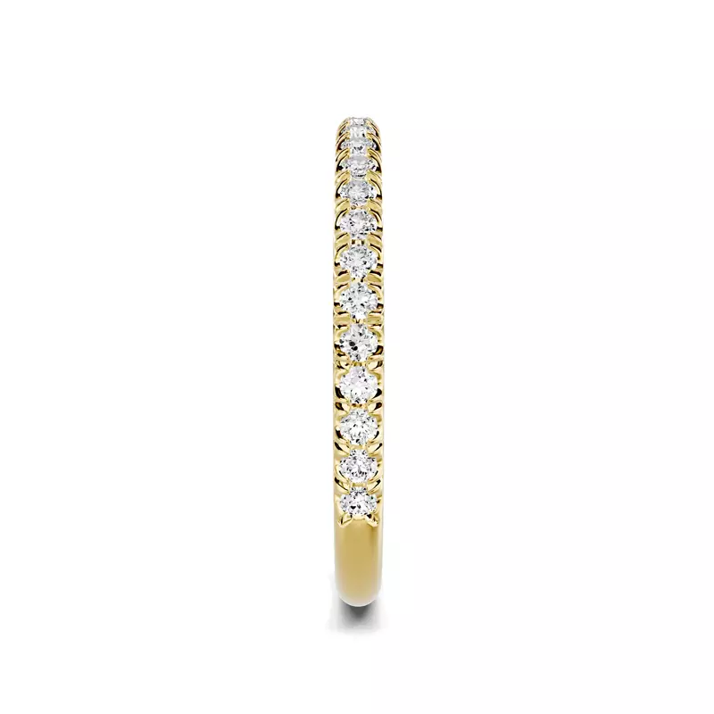 18K Yellow Gold Avalon Classic Pavé Wedding Band