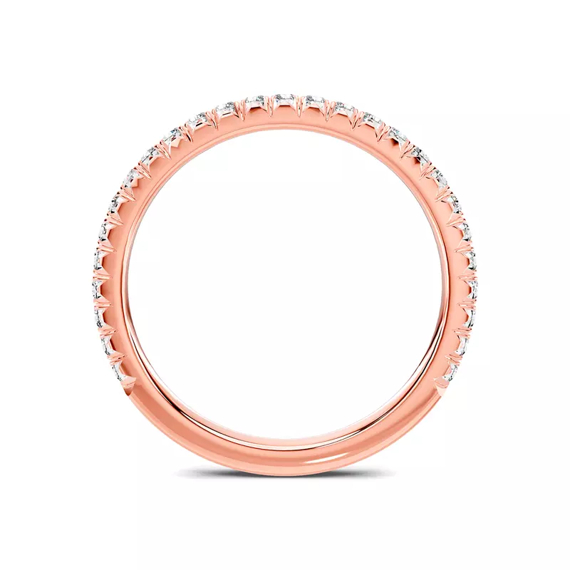 14K Rose Gold Lumina French Pavé Lab Band (1/3 ct. tw.)
