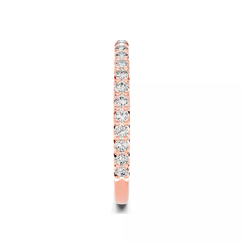 14K Rose Gold Lumina French Pavé Lab Band (1/3 ct. tw.)