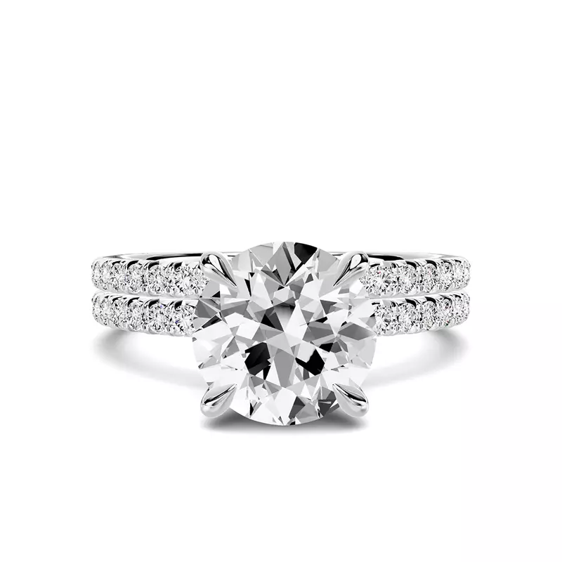 18K White Gold Lumina French Pavé Band (1/3 ct. tw.)