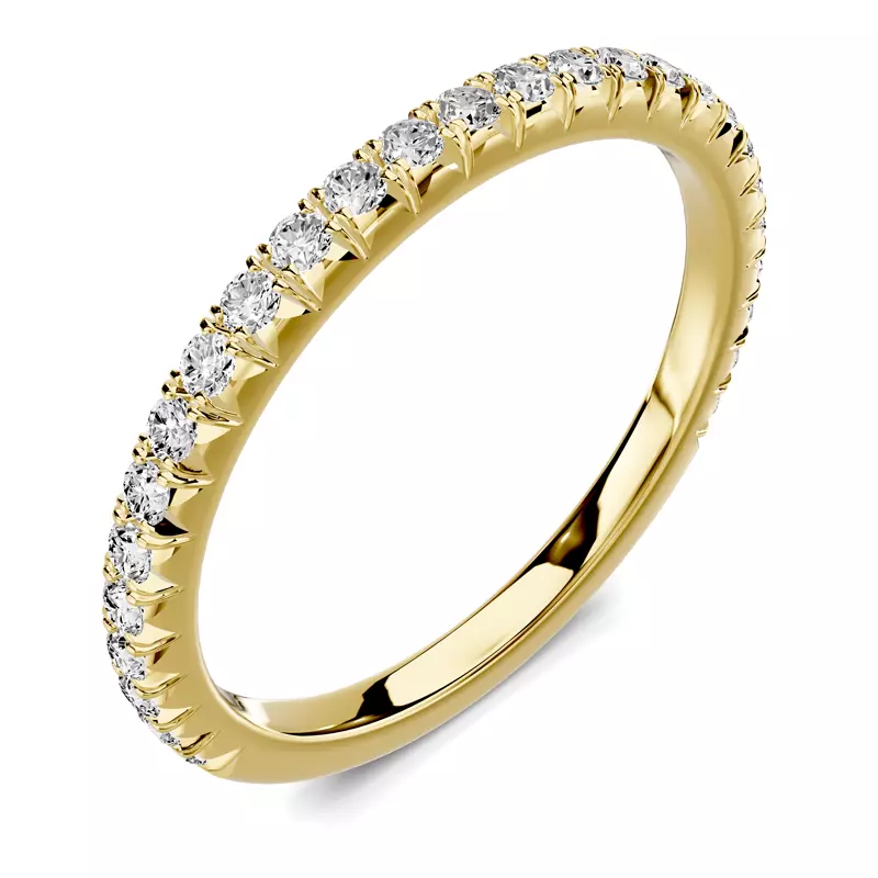 18K Yellow Gold Lumina French Pavé Band (1/3 ct. tw.)