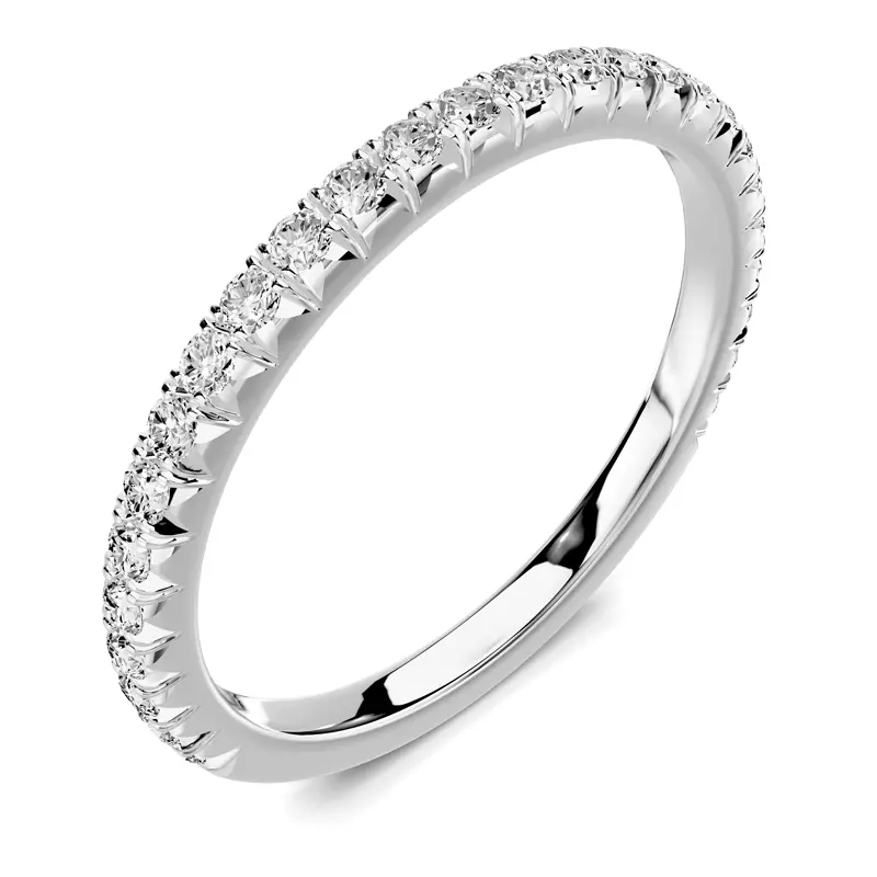 Platinum Lumina French Pavé Lab Band (1/3 ct. tw.)