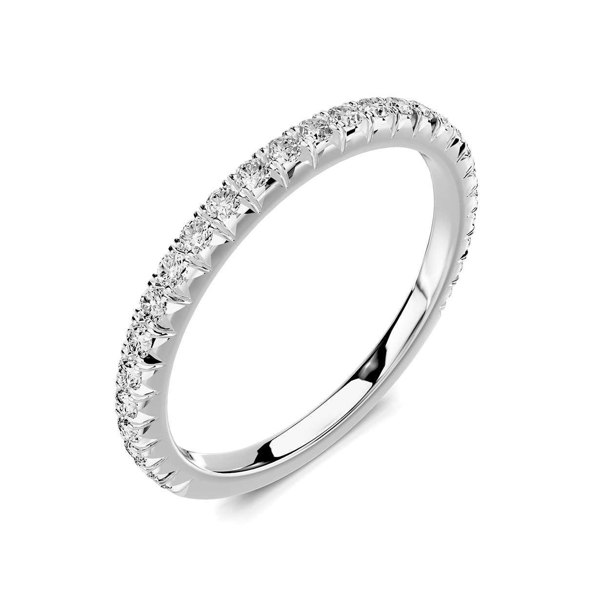 Platinum Lumina French Pavé Lab Band (1/3 ct. tw.)