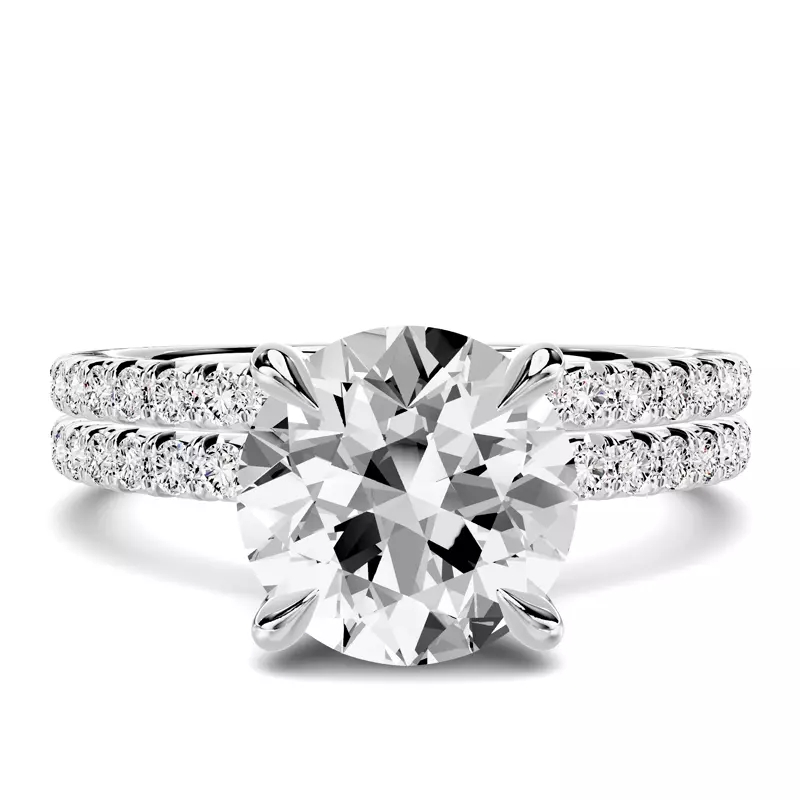 Platinum Lumina French Pavé Lab Band (1/3 ct. tw.)