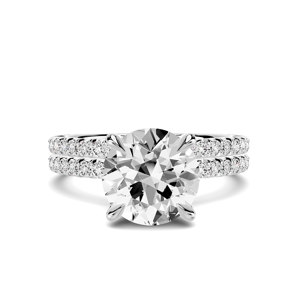 Platinum Lumina French Pavé Lab Band (1/3 ct. tw.)