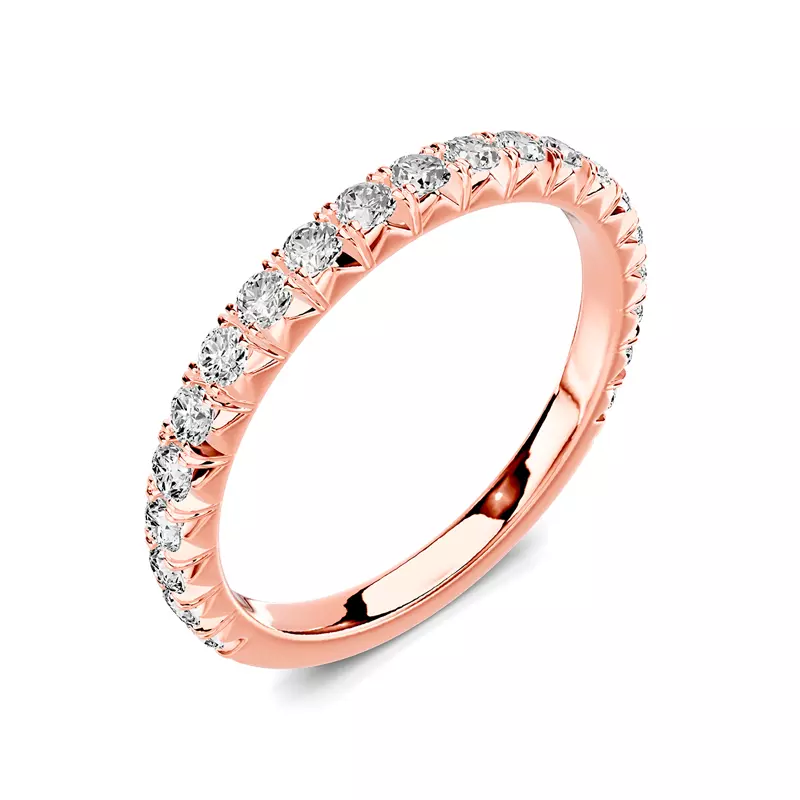 14K Rose Gold Lumina French Pavé Lab Band (1/2 ct. tw.)