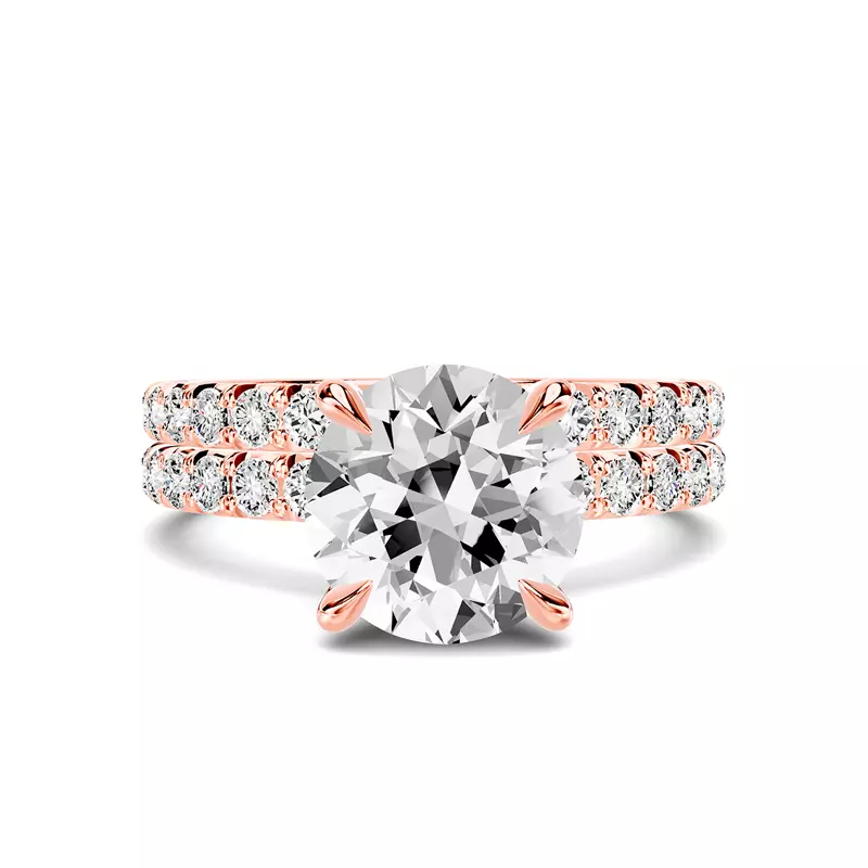 14K Rose Gold Lumina French Pavé Lab Band (1/2 ct. tw.)