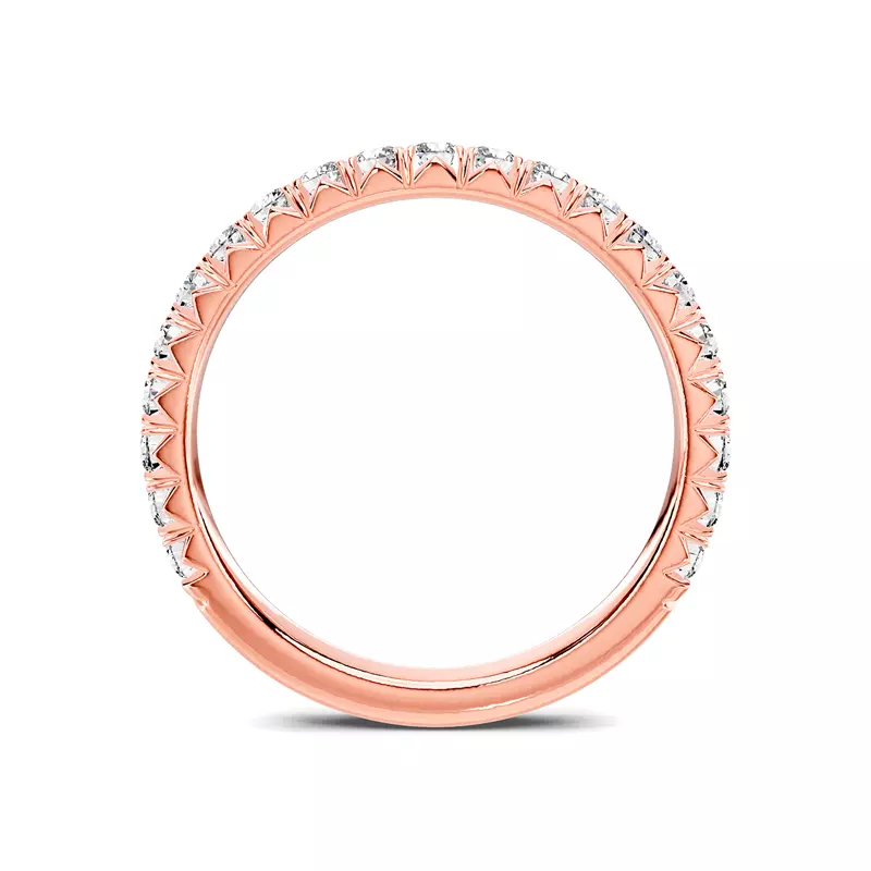 14K Rose Gold Lumina French Pavé Lab Band (1/2 ct. tw.)