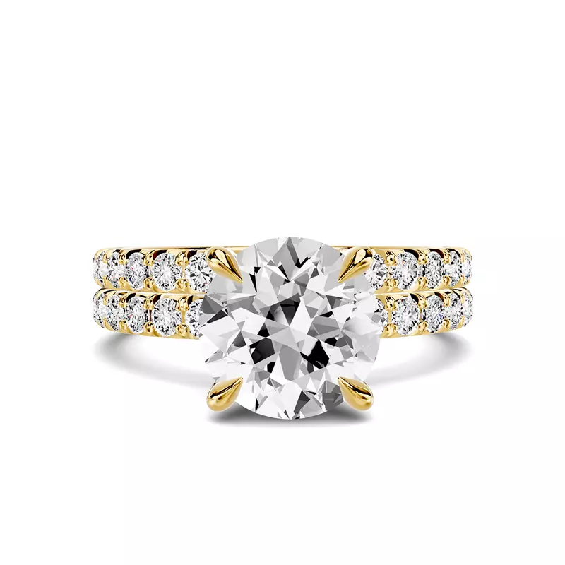 14K Yellow Gold Lumina French Pavé Lab Band (1/2 ct. tw.)