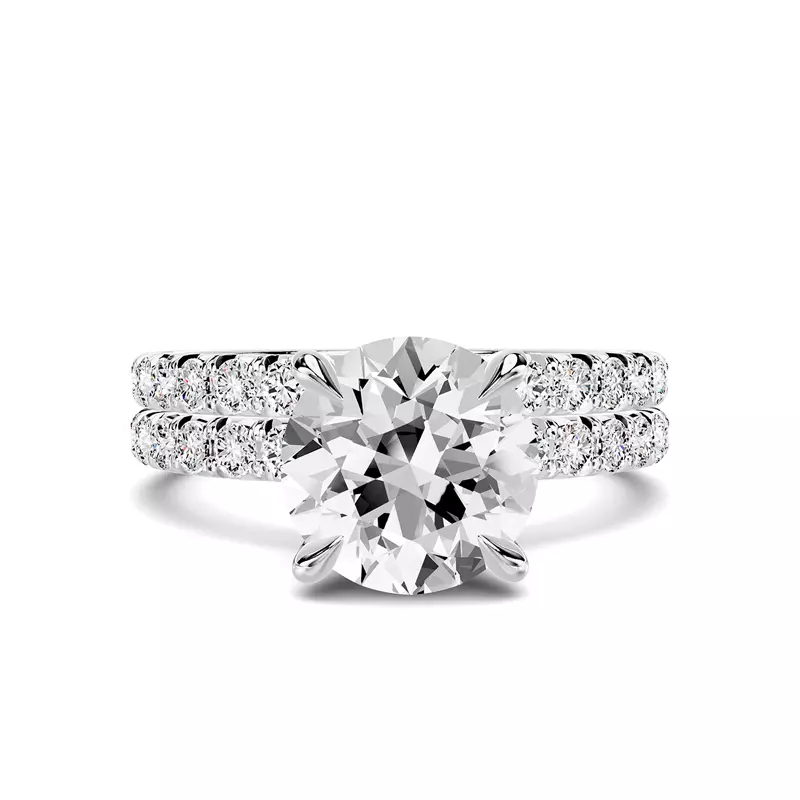 18K White Gold Lumina French Pavé Lab Band (1/2 ct. tw.)