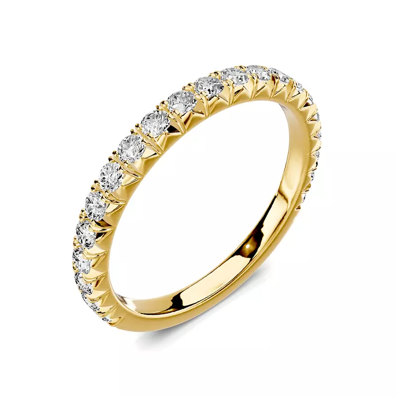 18K Yellow Gold Lumina French Pavé Lab Band (1/2 ct. tw.)