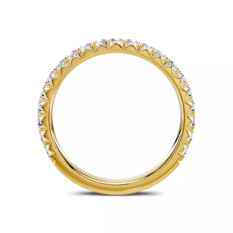 18K Yellow Gold Lumina French Pavé Lab Band (1/2 ct. tw.)