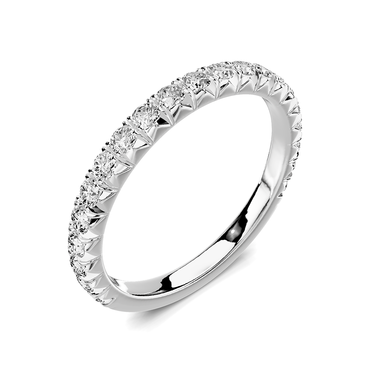 Platinum Lumina French Pavé Lab Band (1/2 ct. tw.)