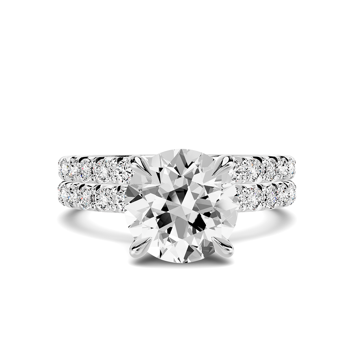 Platinum Lumina French Pavé Lab Band (1/2 ct. tw.)
