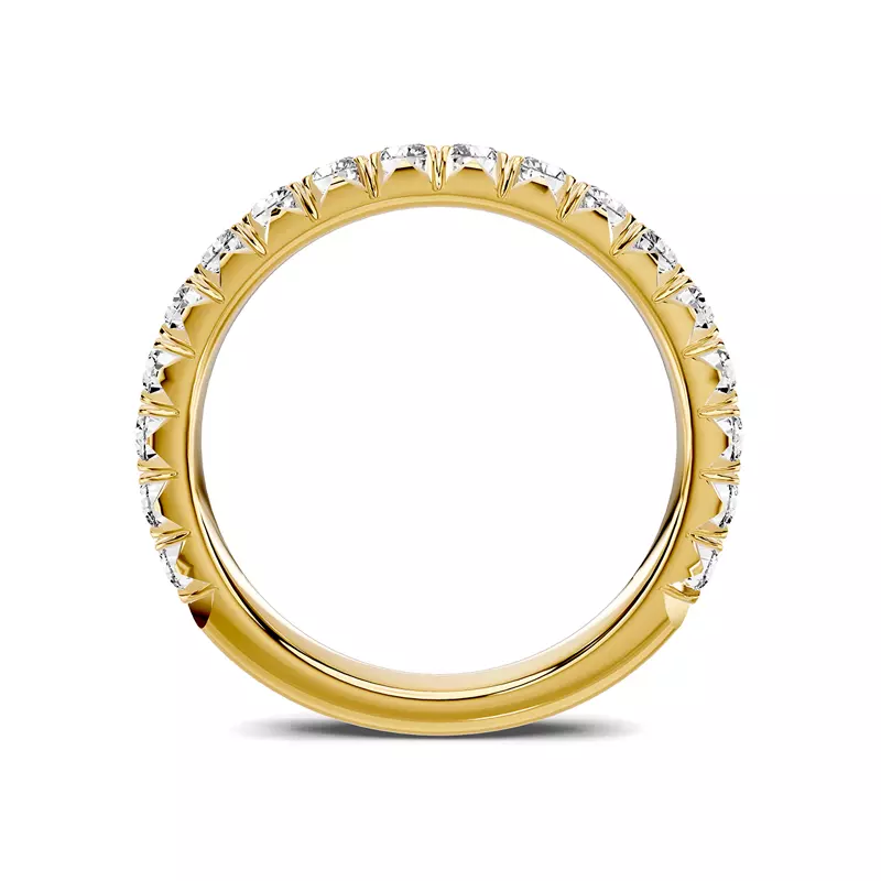 14K Yellow Gold Lumina French Pavé Lab Band (3/4 ct. tw.)