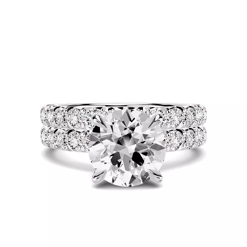 18K White Gold Lumina French Pavé Lab Band (3/4 ct. tw.)